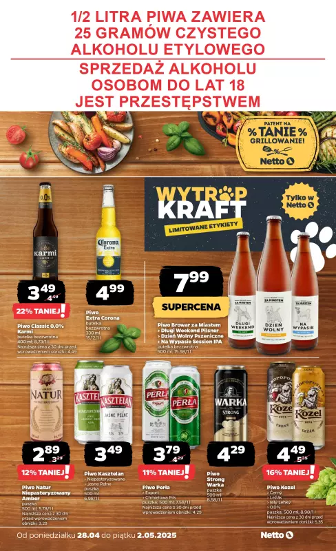 Netto - gazetka promocyjna Promocje na majówkę w Netto! od wtorku 29.04 do piątku 02.05 - strona 8