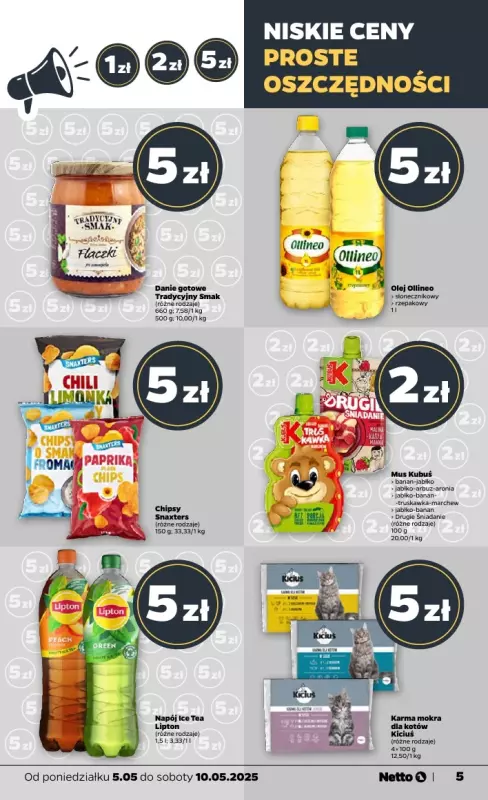 Netto - gazetka promocyjna Gazetka Spożywcza od poniedziałku 05.05 do soboty 10.05 - strona 5
