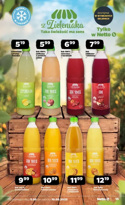 Netto - gazetka promocyjna Gazetka Spożywcza od poniedziałku 05.05 do soboty 10.05 - strona 15
