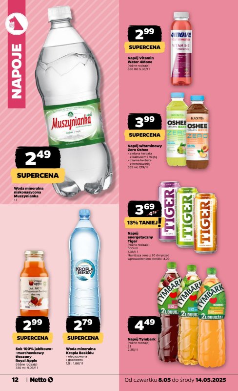 Netto - gazetka promocyjna Gazetka Spożywcza od czwartku 08.05 do środy 14.05 - strona 12