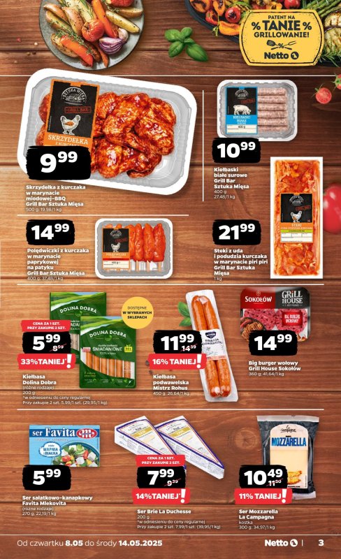 Netto - gazetka promocyjna Gazetka Spożywcza od czwartku 08.05 do środy 14.05 - strona 3