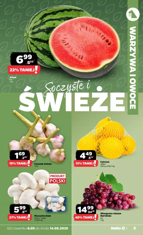 Netto - gazetka promocyjna Gazetka Spożywcza od czwartku 08.05 do środy 14.05 - strona 5
