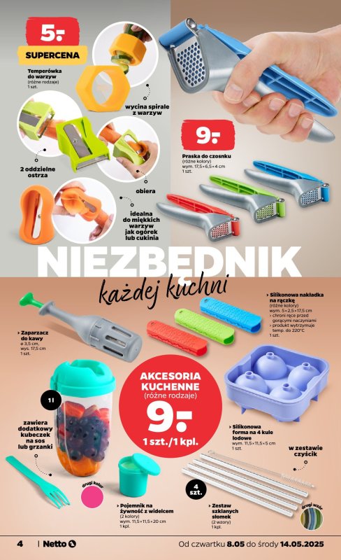 Netto - gazetka promocyjna Gazetka Non Food od czwartku 08.05 do środy 14.05 - strona 4