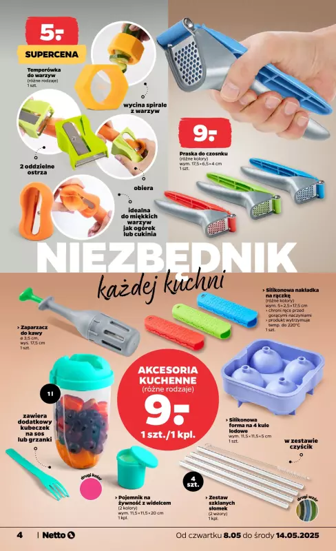 Netto - gazetka promocyjna Gazetka Non Food od czwartku 08.05 do środy 14.05 - strona 4