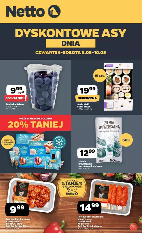 Netto - gazetka promocyjna Dyskontowe Asy w Netto! od czwartku 08.05 do soboty 10.05