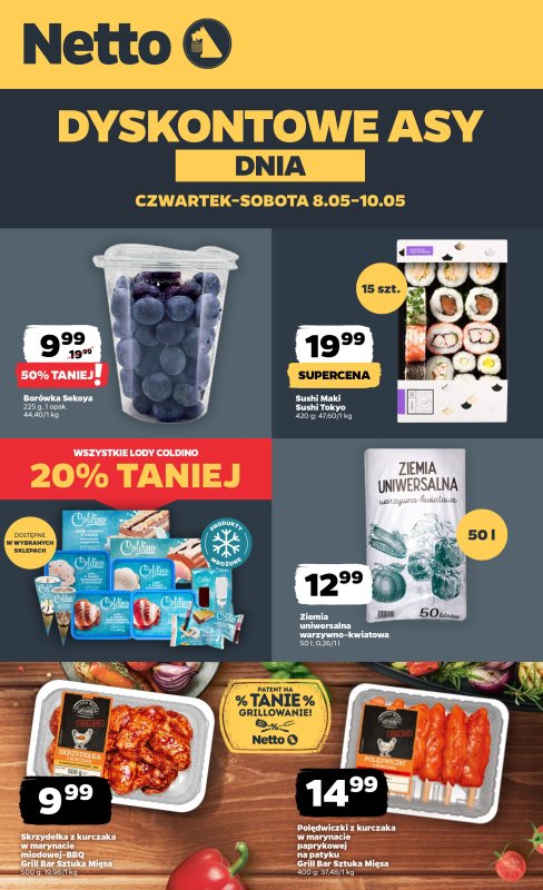 Netto - gazetka promocyjna Dyskontowe Asy w Netto! od czwartku 08.05 do soboty 10.05