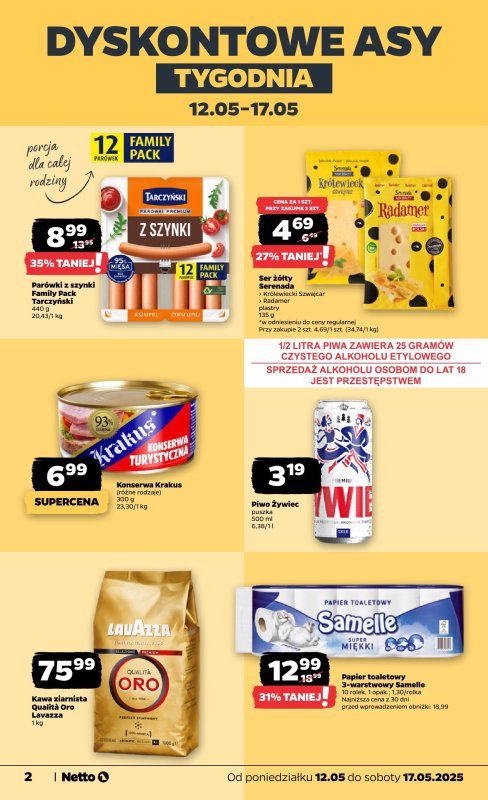 Netto - gazetka promocyjna Gazetka Spożywcza od poniedziałku 12.05 do soboty 17.05 - strona 2