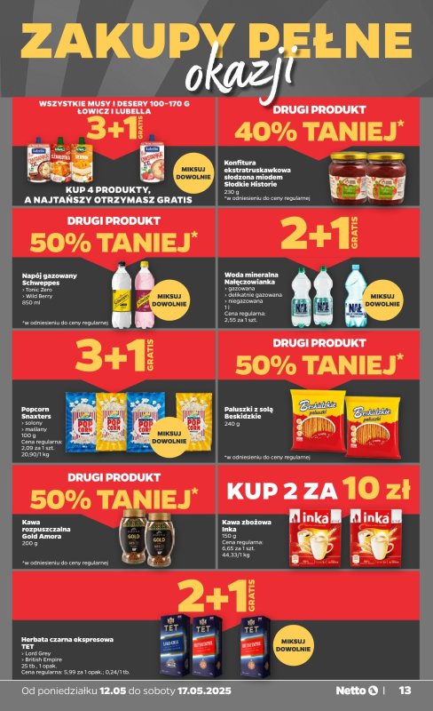 Netto - gazetka promocyjna Gazetka Spożywcza od poniedziałku 12.05 do soboty 17.05 - strona 13