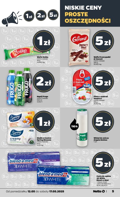 Netto - gazetka promocyjna Gazetka Spożywcza od poniedziałku 12.05 do soboty 17.05 - strona 5