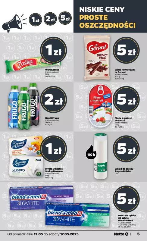 Netto - gazetka promocyjna Gazetka Spożywcza od poniedziałku 12.05 do soboty 17.05 - strona 5