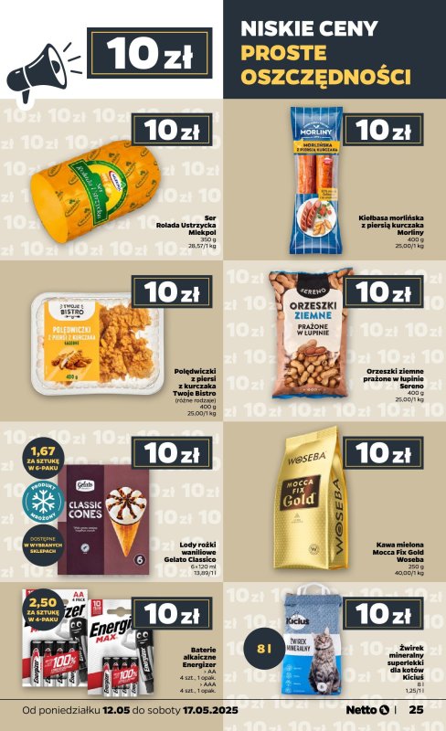 Netto - gazetka promocyjna Gazetka Spożywcza od poniedziałku 12.05 do soboty 17.05 - strona 25