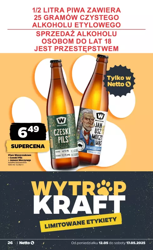 Netto - gazetka promocyjna Gazetka Spożywcza od poniedziałku 12.05 do soboty 17.05 - strona 26