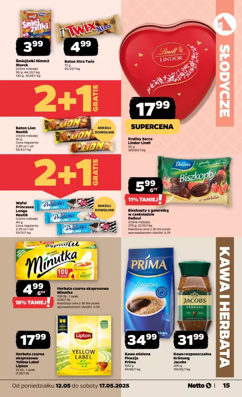 Netto - gazetka promocyjna Gazetka Spożywcza od poniedziałku 12.05 do soboty 17.05 - strona 15