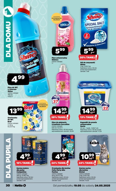 Netto - gazetka promocyjna Gazetka Spożywcza od poniedziałku 19.05 do soboty 24.05 - strona 30
