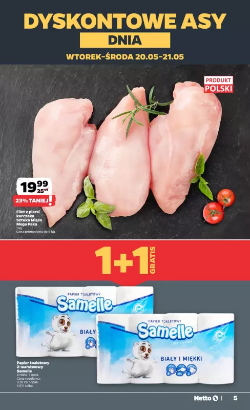 Netto - gazetka promocyjna Gazetka Spożywcza od poniedziałku 19.05 do soboty 24.05 - strona 5