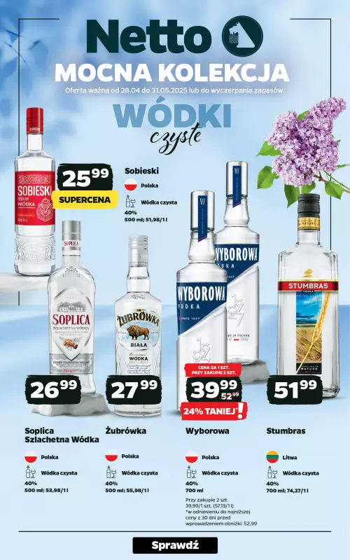 Netto - gazetka promocyjna Mocna Kolekcja - wódki czyste  
