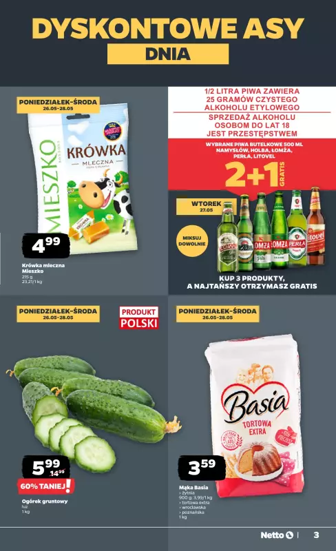 Netto - gazetka promocyjna Gazetka Spożywcza od poniedziałku 26.05 do soboty 31.05 - strona 3