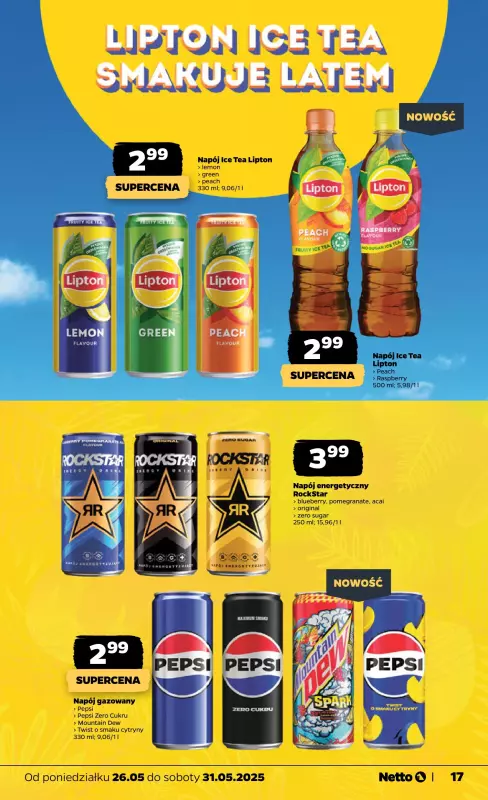 Netto - gazetka promocyjna Gazetka Spożywcza od poniedziałku 26.05 do soboty 31.05 - strona 17