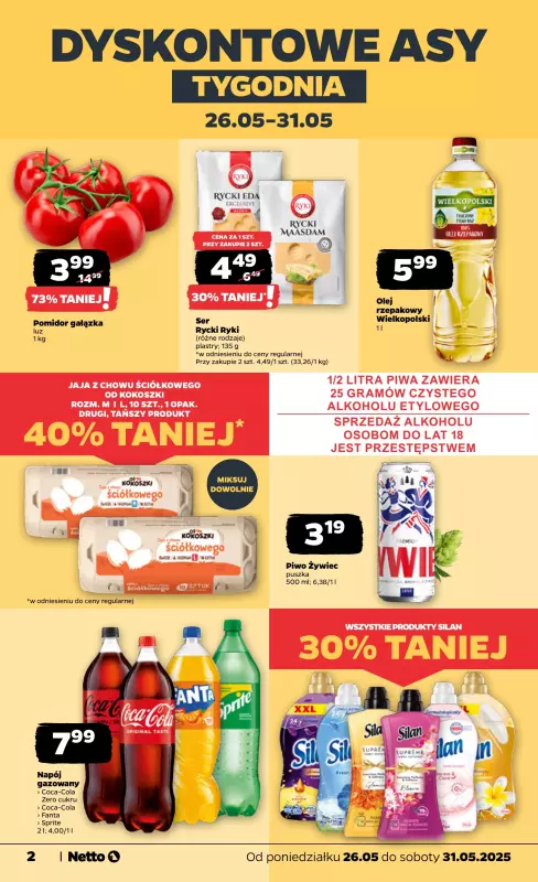 Netto - gazetka promocyjna Gazetka Spożywcza od poniedziałku 26.05 do soboty 31.05 - strona 2