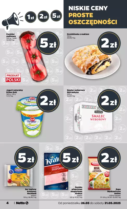 Netto - gazetka promocyjna Gazetka Spożywcza od poniedziałku 26.05 do soboty 31.05 - strona 4