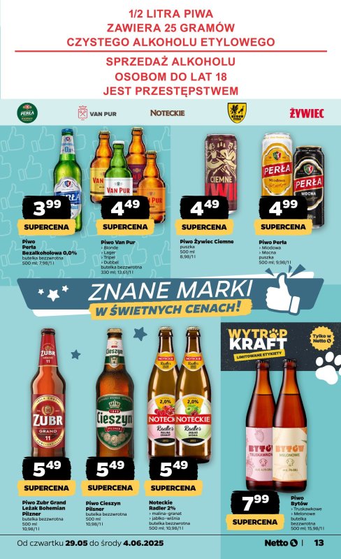 Netto - gazetka promocyjna Gazetka Spożywcza od czwartku 29.05 do środy 04.06 - strona 13
