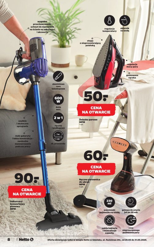 Netto - gazetka promocyjna Gdańsk - Wielkie otwarcie już w czwartek 29.05 od czwartku 29.05 do soboty 31.05 - strona 8