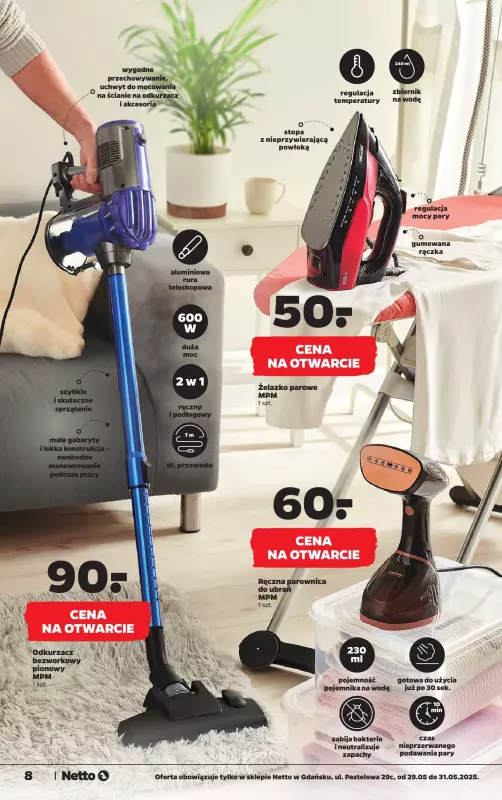 Netto - gazetka promocyjna Gdańsk - Wielkie otwarcie już w czwartek 29.05 od czwartku 29.05 do soboty 31.05 - strona 8