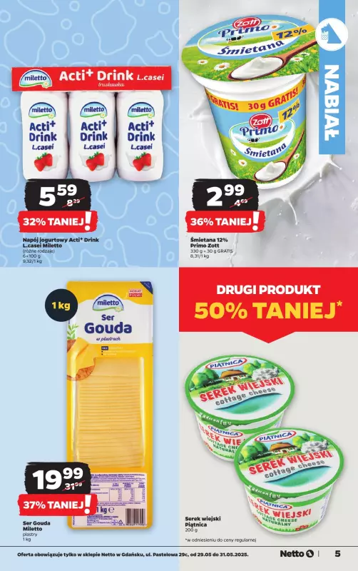 Netto - gazetka promocyjna Gdańsk - Wielkie otwarcie już w czwartek 29.05 od czwartku 29.05 do soboty 31.05 - strona 5