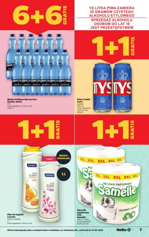 Netto - gazetka promocyjna Gdańsk - Wielkie otwarcie już w czwartek 29.05 od czwartku 29.05 do soboty 31.05 - strona 7