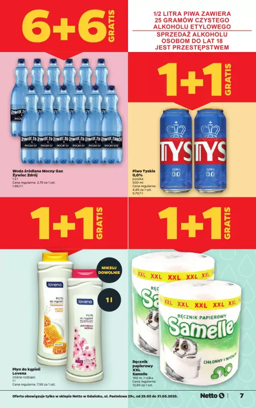 Netto - gazetka promocyjna Gdańsk - Wielkie otwarcie już w czwartek 29.05 od czwartku 29.05 do soboty 31.05 - strona 7
