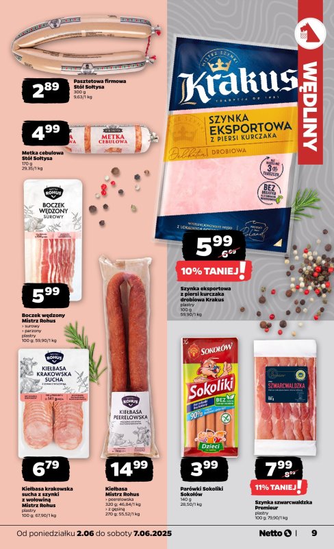 Netto - gazetka promocyjna Gazetka Spożywcza od poniedziałku 02.06 do soboty 07.06 - strona 9