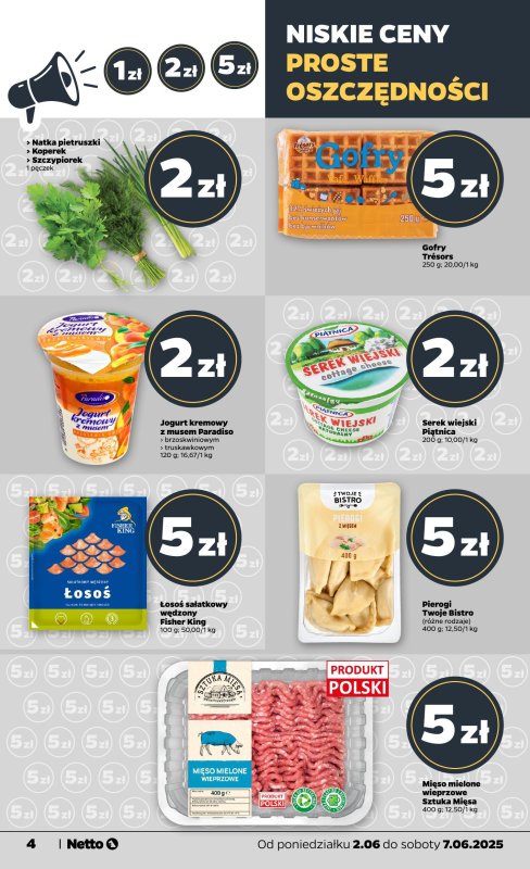 Netto - gazetka promocyjna Gazetka Spożywcza od poniedziałku 02.06 do soboty 07.06 - strona 4