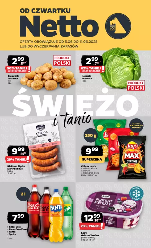 Netto - gazetka promocyjna Gazetka Spożywcza od czwartku 05.06 do środy 11.06
