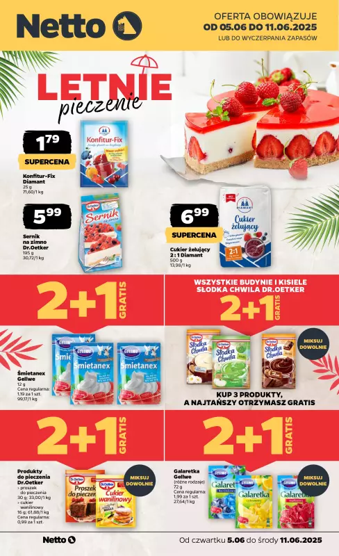 Netto - gazetka promocyjna Letnie pieczenie z Netto! od czwartku 05.06 do niedzieli 08.06