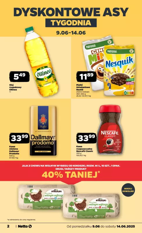Netto - gazetka promocyjna Gazetka Spożywcza od poniedziałku 09.06 do soboty 14.06 - strona 2