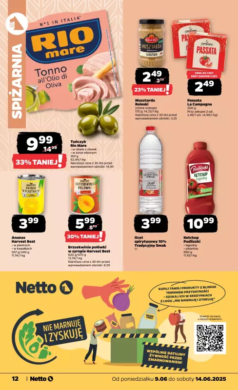 Netto - gazetka promocyjna Gazetka Spożywcza od poniedziałku 09.06 do soboty 14.06 - strona 12