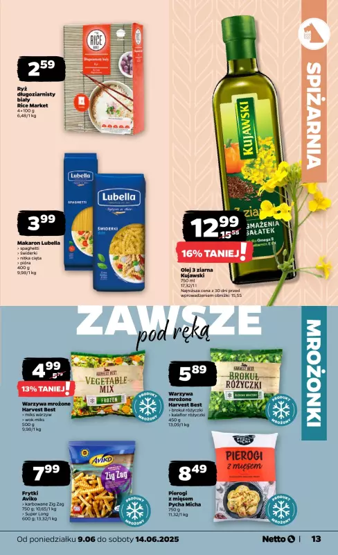 Netto - gazetka promocyjna Gazetka Spożywcza od poniedziałku 09.06 do soboty 14.06 - strona 13