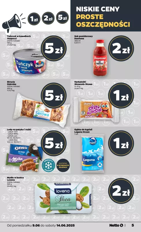 Netto - gazetka promocyjna Gazetka Spożywcza od poniedziałku 09.06 do soboty 14.06 - strona 5