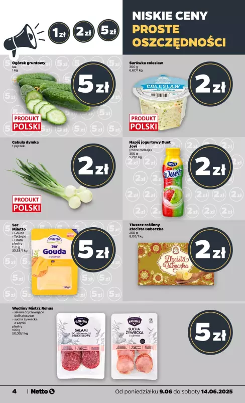 Netto - gazetka promocyjna Gazetka Spożywcza od poniedziałku 09.06 do soboty 14.06 - strona 4