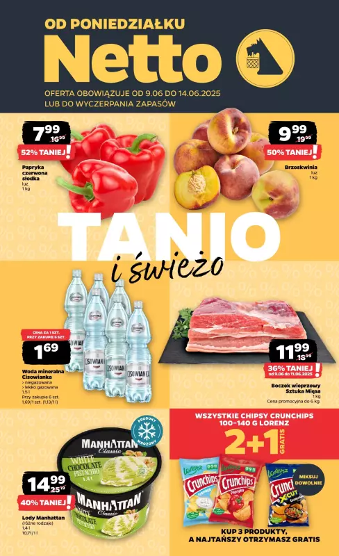 Netto - gazetka promocyjna Gazetka Spożywcza od poniedziałku 09.06 do soboty 14.06