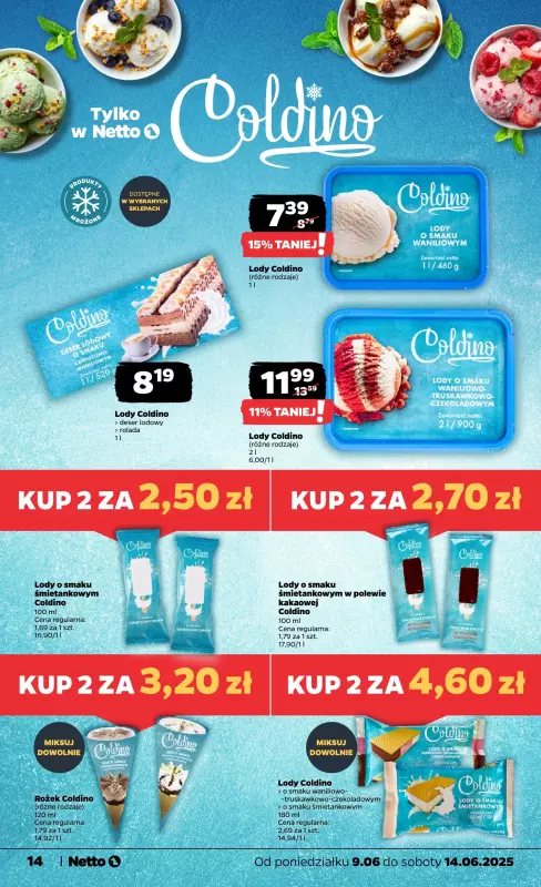 Netto - gazetka promocyjna Gazetka Spożywcza od poniedziałku 09.06 do soboty 14.06 - strona 14