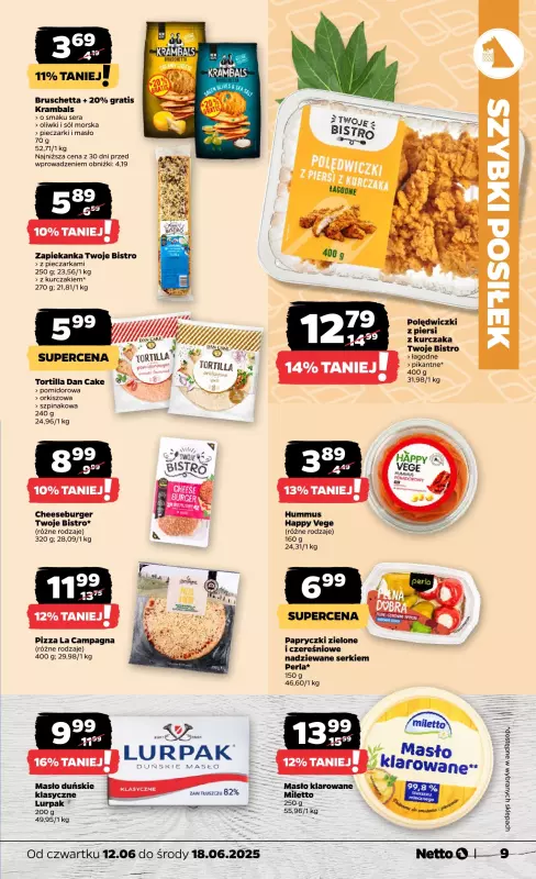 Netto - gazetka promocyjna Gazetka Spożywcza od czwartku 12.06 do środy 18.06 - strona 9