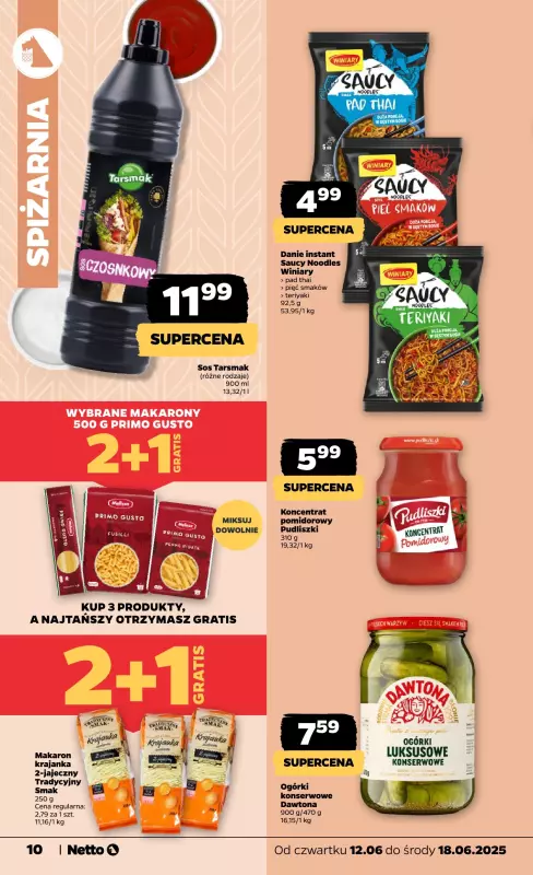 Netto - gazetka promocyjna Gazetka Spożywcza od czwartku 12.06 do środy 18.06 - strona 10