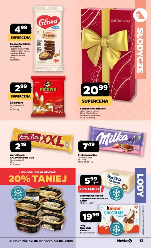 Netto - gazetka promocyjna Gazetka Spożywcza od czwartku 12.06 do środy 18.06 - strona 13
