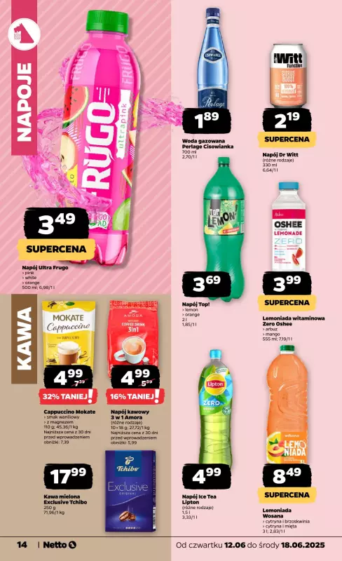 Netto - gazetka promocyjna Gazetka Spożywcza od czwartku 12.06 do środy 18.06 - strona 14