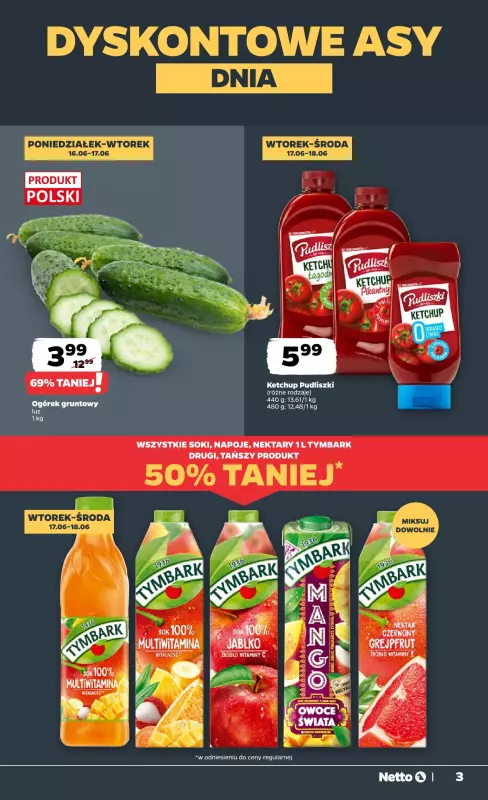 Netto - gazetka promocyjna Gazetka Spożywcza od poniedziałku 16.06 do soboty 21.06 - strona 3