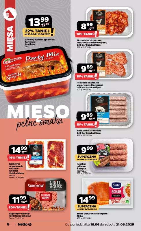 Netto - gazetka promocyjna Gazetka Spożywcza od poniedziałku 16.06 do soboty 21.06 - strona 8