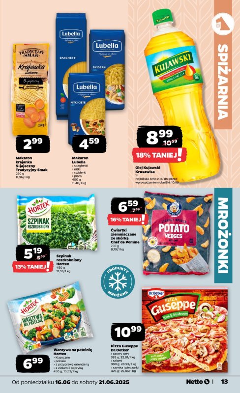 Netto - gazetka promocyjna Gazetka Spożywcza od poniedziałku 16.06 do soboty 21.06 - strona 13