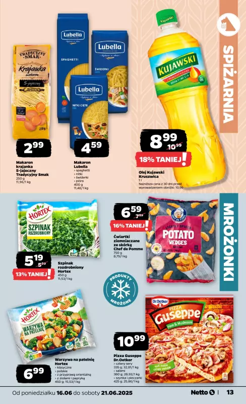 Netto - gazetka promocyjna Gazetka Spożywcza od poniedziałku 16.06 do soboty 21.06 - strona 13