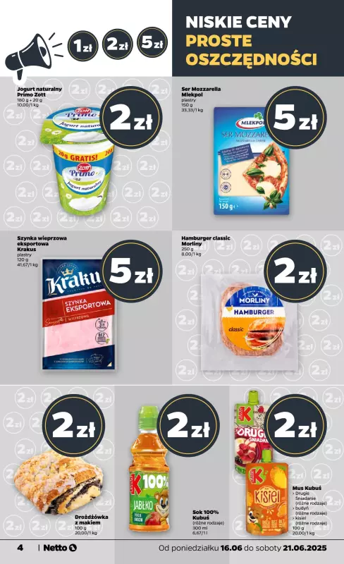 Netto - gazetka promocyjna Gazetka Spożywcza od poniedziałku 16.06 do soboty 21.06 - strona 4